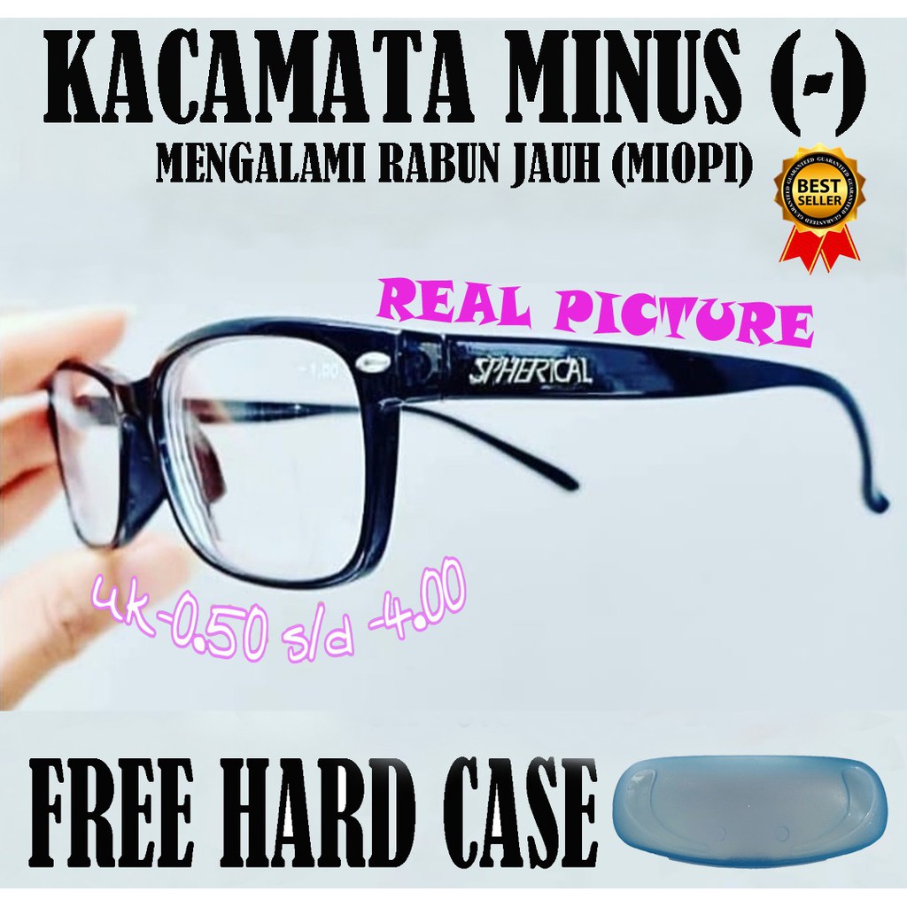 Kacamata MINUS (-) Instan/Siap Pakai UKURAN -0.50 S/D -4.00 Free Case