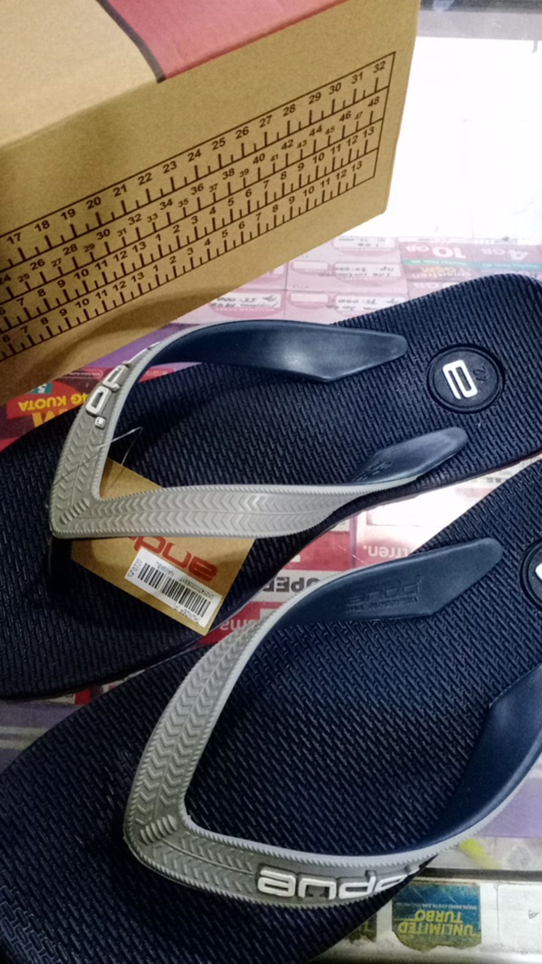  Ando  Thunder Navi Abu Sandal  Jepit Pria Original  