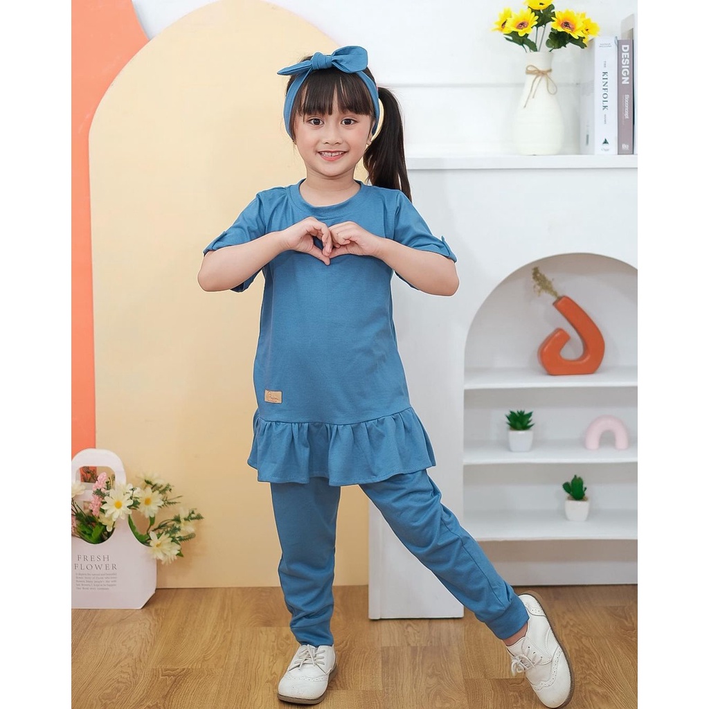 Promo SET RANA SETELAN LINEN ANAK PANJANG NEECA KIDDOS SIZE 3-5 tahun Keren