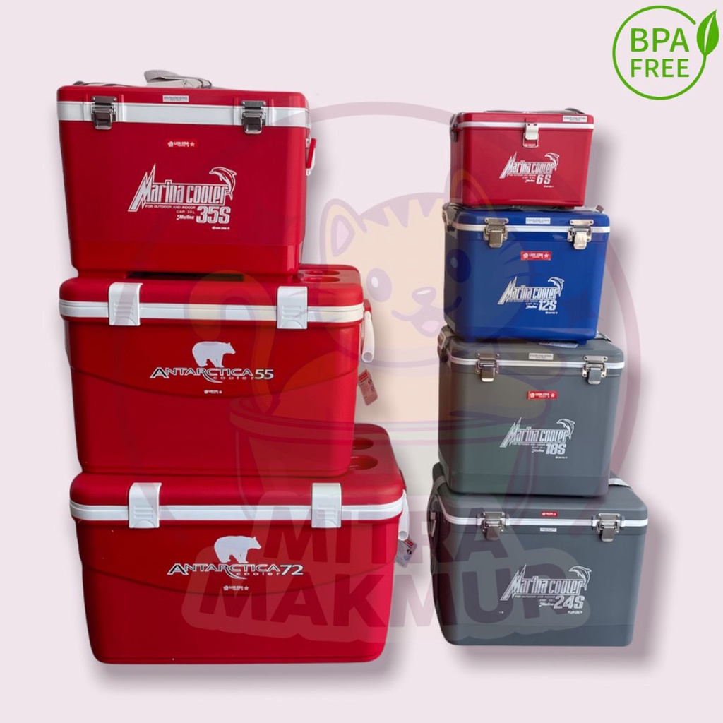 SALE!! COOLER BOX MARINA 6S - 12S - 18S - 24S - 35S - 55 - 72 / TEMPAT PENYIMPANAN ES / CONTAINER BOX ES