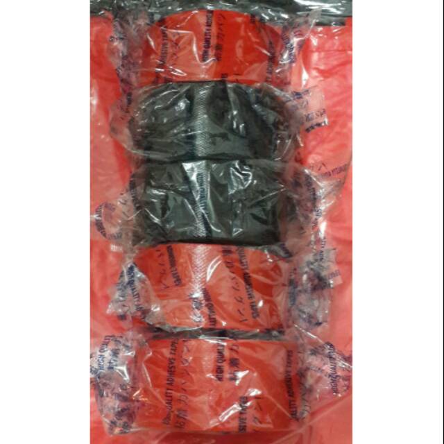 Lakban Kain Merah/Hitam 2inci Merk Lucky Tape