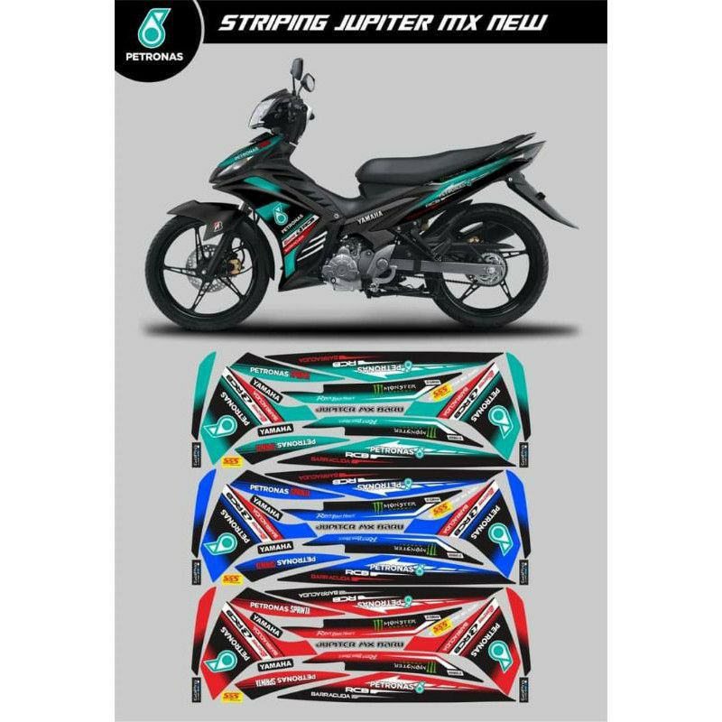 striping jupiter mx new 135 setiker variasi mx new baru 135 motif petronas