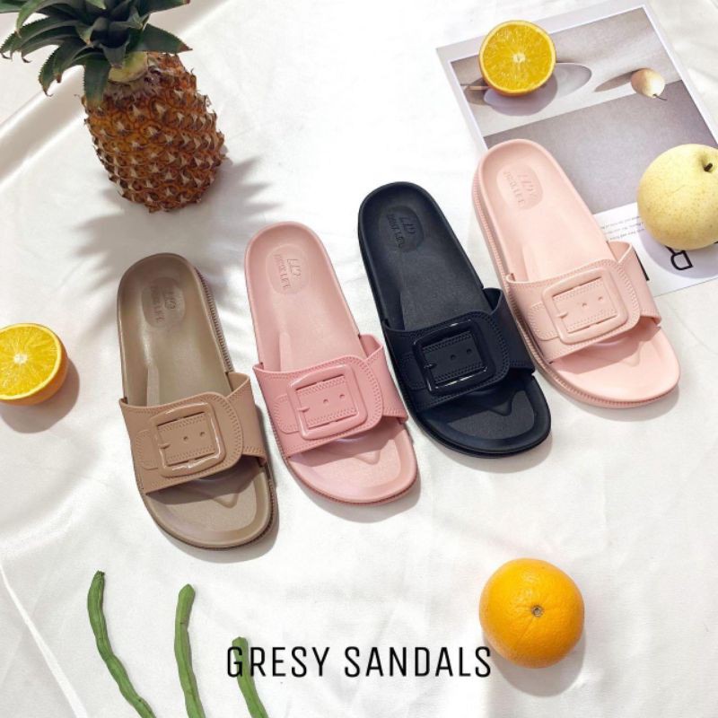 PROMO TERMURAH 1981 Sandal Jelly Wanita Selop Jelly CREATIVE Import