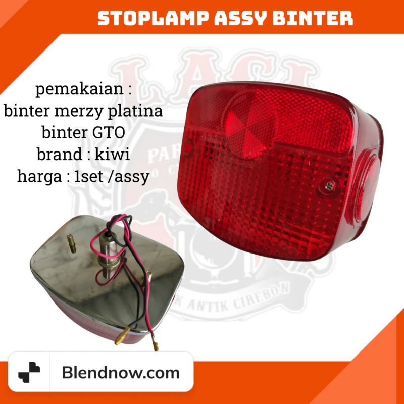 [PART] LAMPU BELAKANG STOPLAMP ASSY KAWASAKI BINTER MERZY GTO KZ200 PLATINA - HRA
