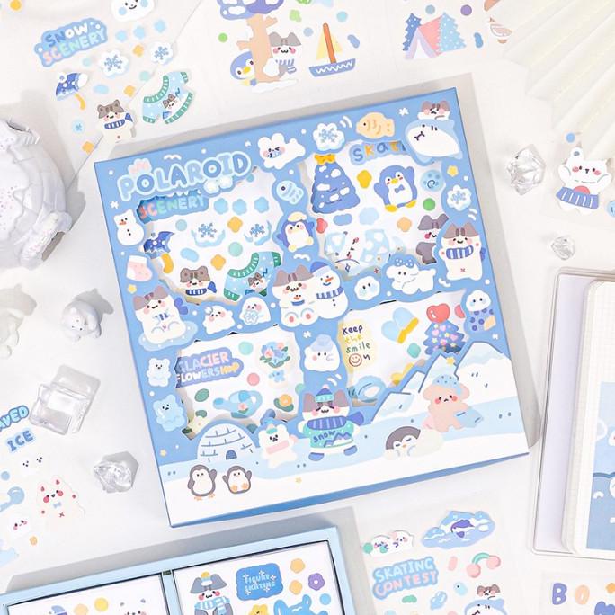 

Sepaket Stiker Box Winter Polaroid Deco Stickers Collection Box Set