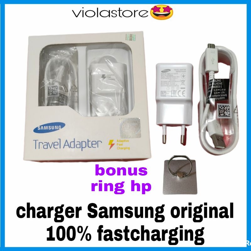 charger Samsung original 100% fastcharging S4 S5 S6 S7 Note 4 5 E5 E7 J2 J5 J7pro