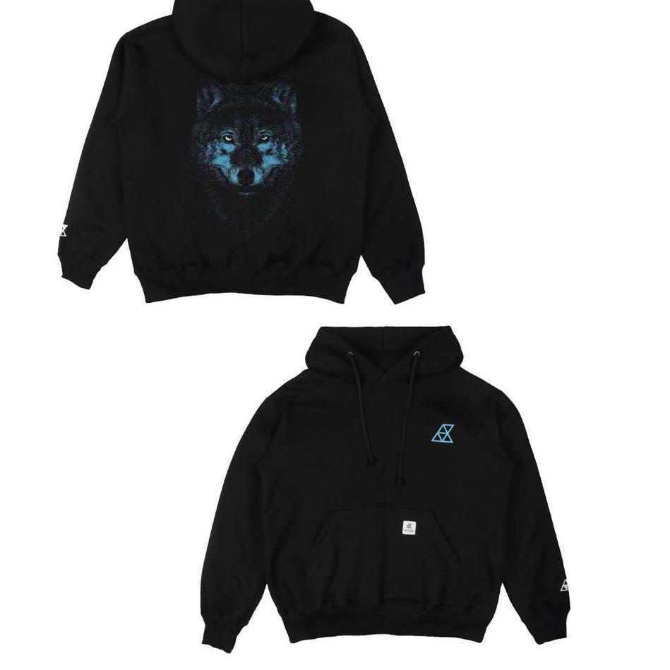 Lagi Tren..  Reclays Hoodie Wolf Hoodie - Black