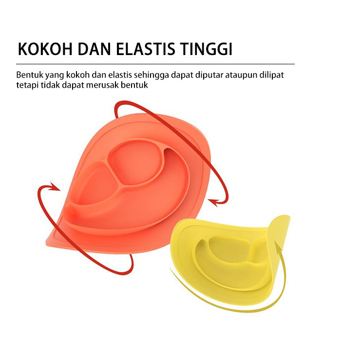 ~ PIYOSHI08 ~ Piring Makan Anak Anti Slip Silikon Plate Mat Silicone PD97