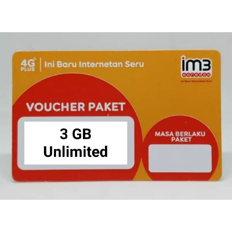 Voucher 3gb Unlimited Indosat