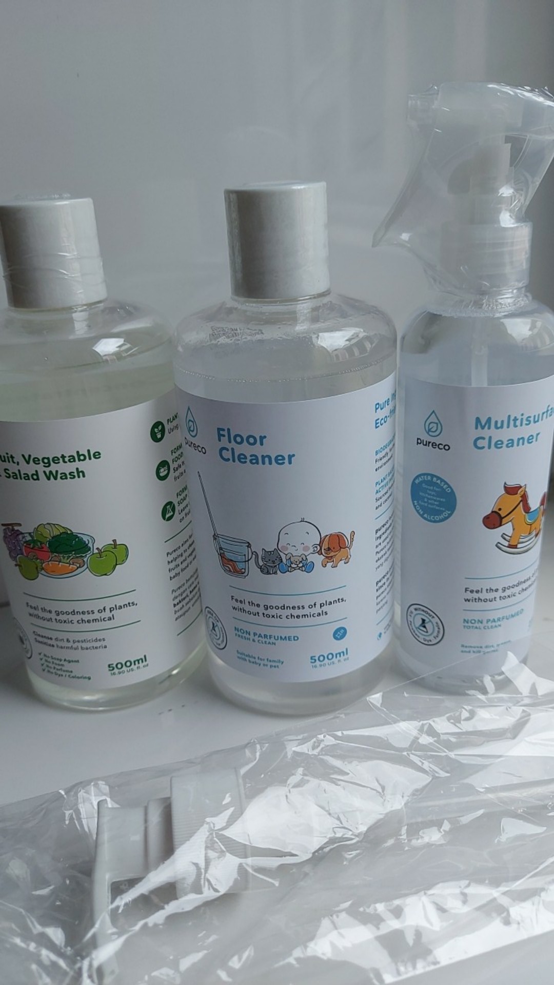 Pureco Liquid Dish Bottle Soap / Detergent /floor Cleaner /softerner / Fruit Veggie Salad 500ml