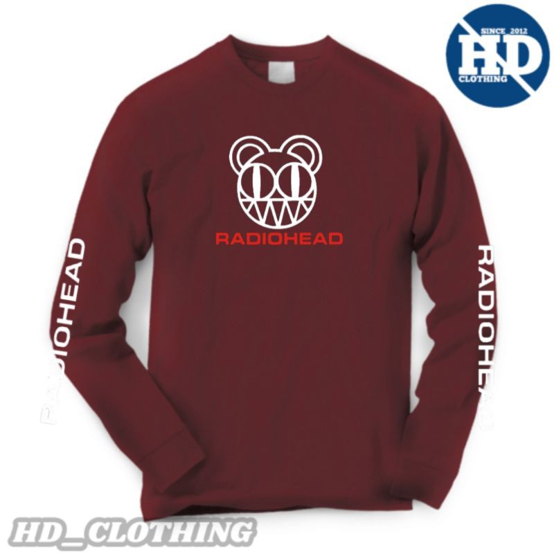 kaos musik lengan panjang radiohead