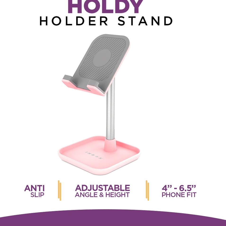 Super Jaminan Gadget Stand Holder | Phone Stand Holder | Stand Hp Meja | Holder Stand Inbox Holdy - Pink Edition