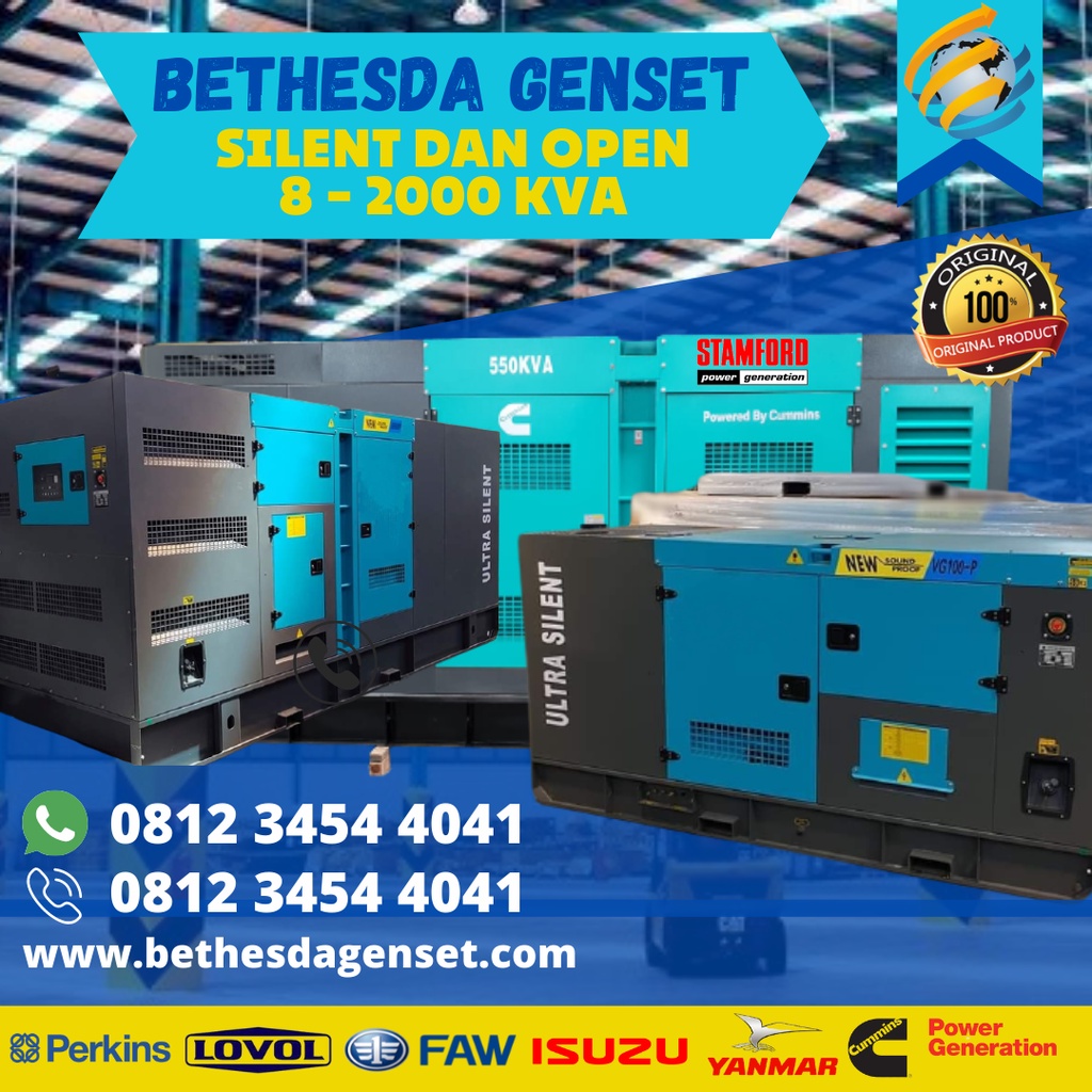 GENSET PERKINS 1000 KVA SILENT MURAH