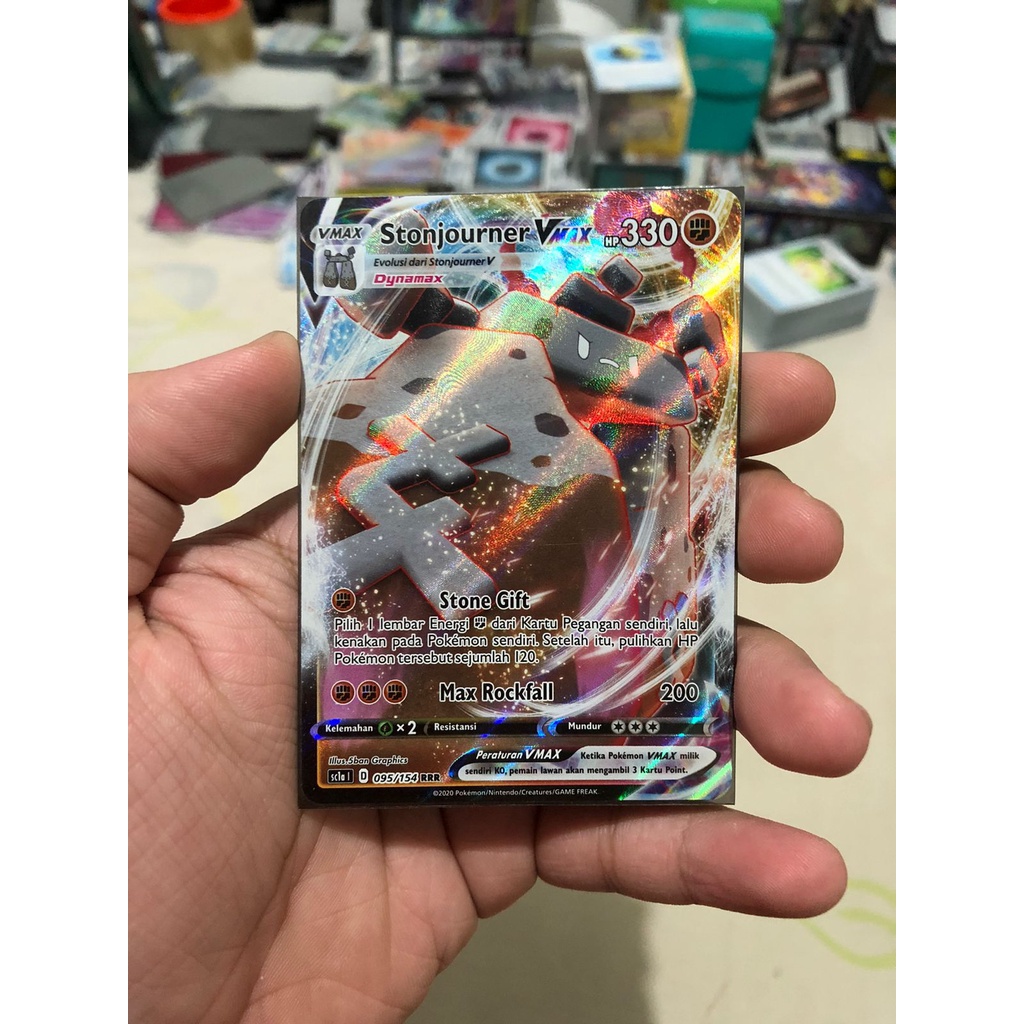Kartu Pokemon TCG Stonjourner VMax RRR sc1a Pedang & Perisai V Fighting Batu Diancie Zapdos