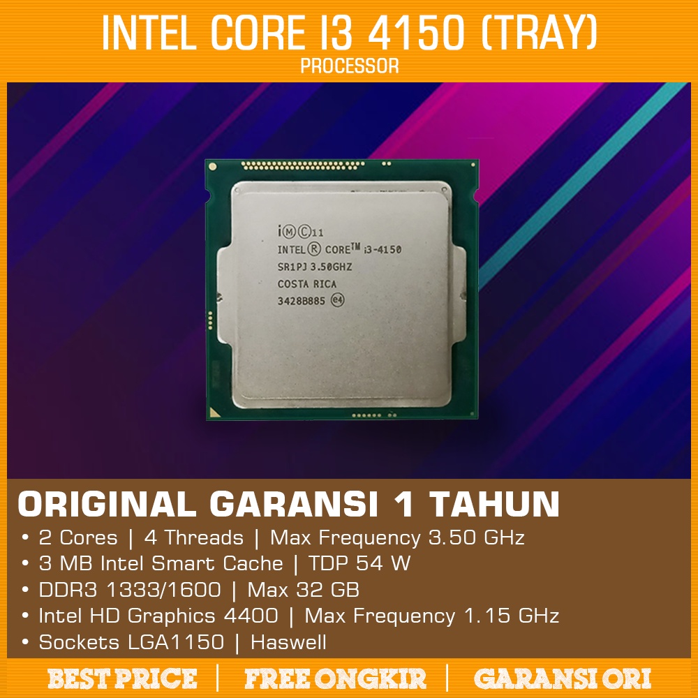 Processor Intel Core i3 4150 Tray 3MB Socket LGA 1150 Haswell