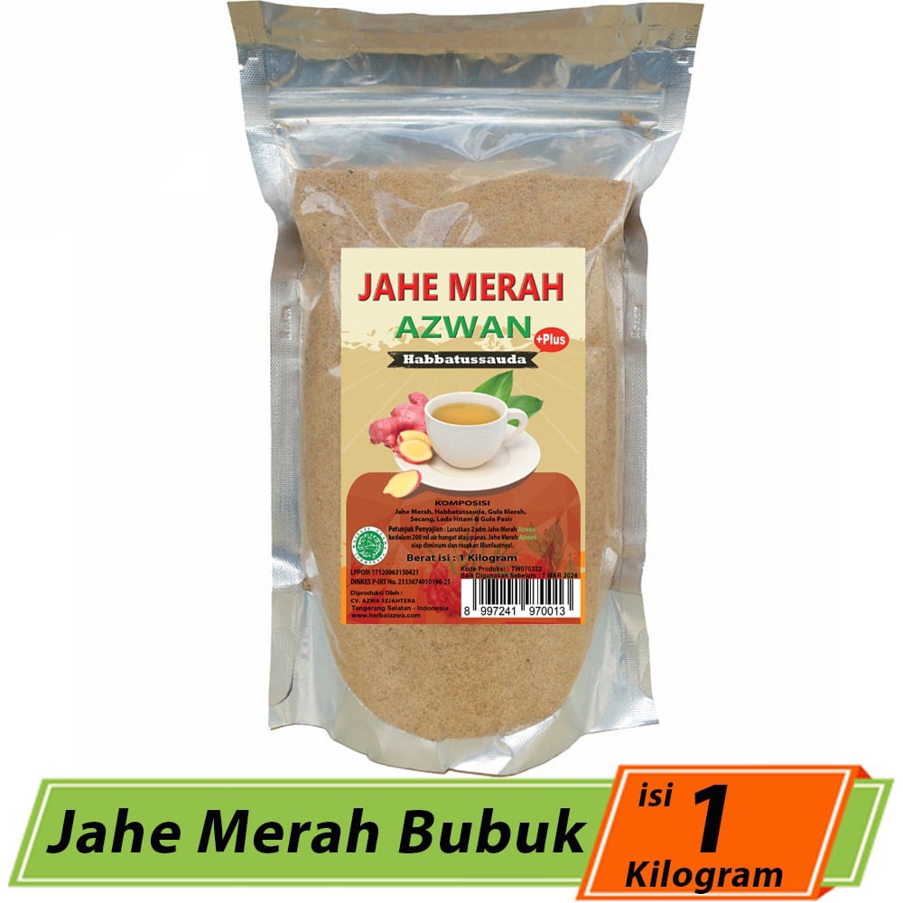 

Jahe Merah Azwan kemasan 1 kg