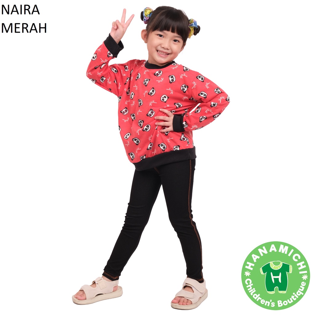 Hanamichi NAIRA Sweater Anak Lengan Panjang Motif Print