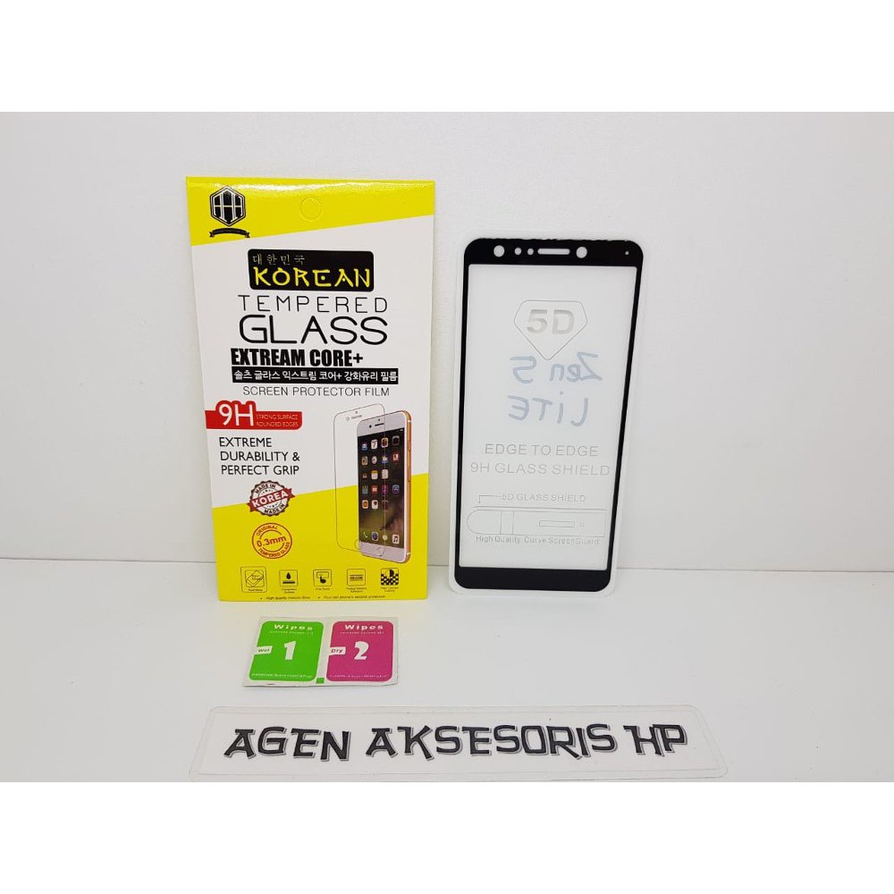 KOREAN Tempered Glass FULL LEM Zenfone 5 Lite 2018 Zenfone 5Q 2018 Asu