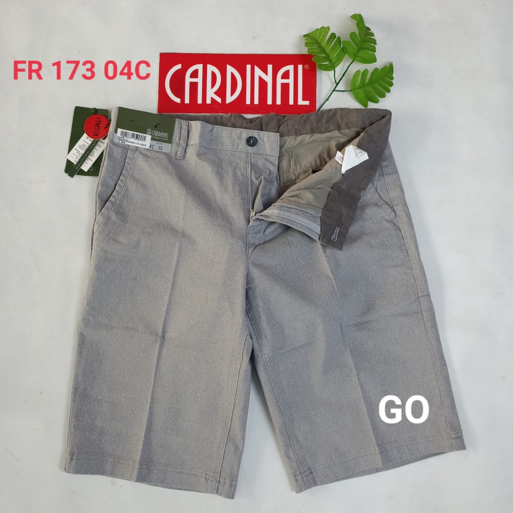 gof 31 CARDINAL FBBXX Celana Pendek Polos Stretch Kotak Motif Original Celana Santai Laki-Laki