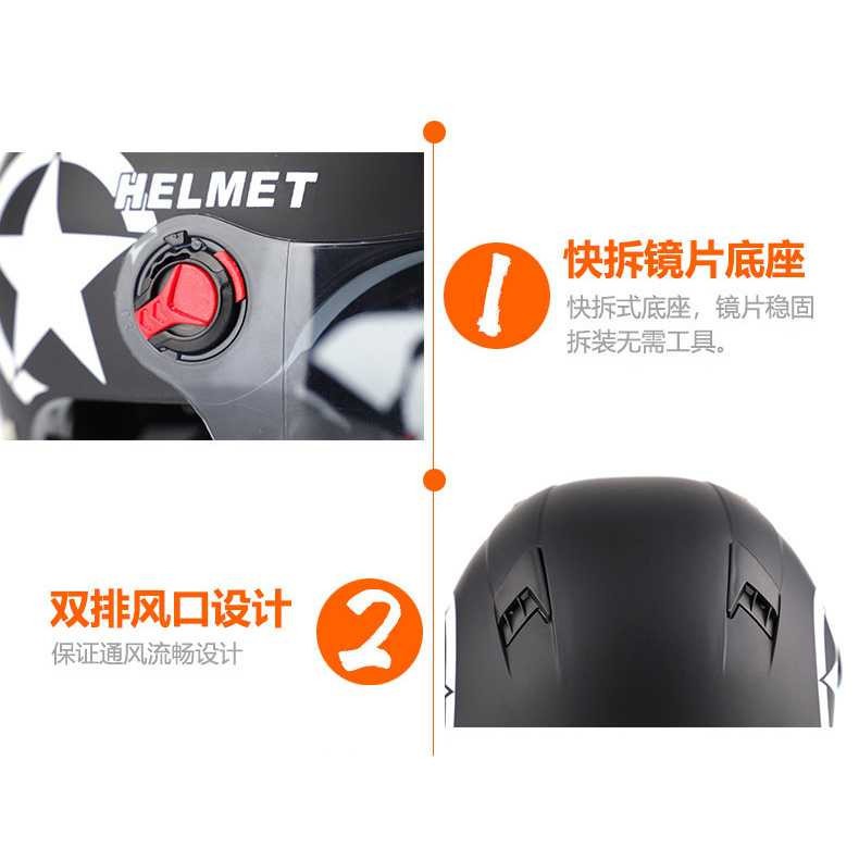 ✈MURAH❋ Helm Skuter Motor Elektrik Half Face Murah Helem Sepeda Scooter Pelindung Kepala Helmet