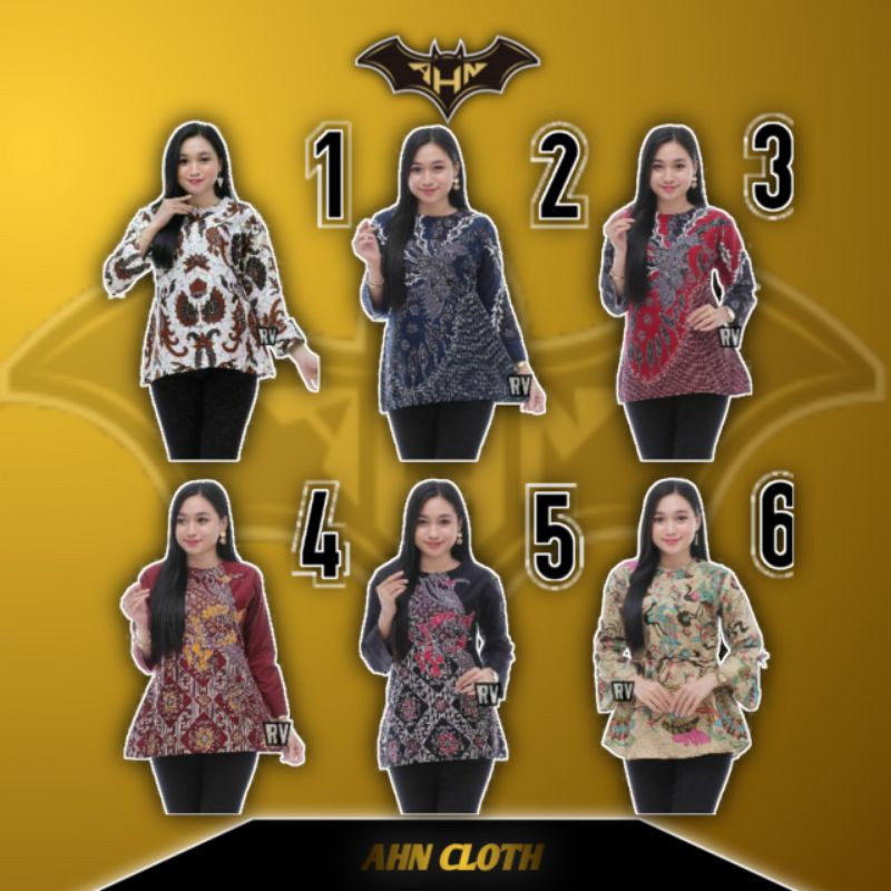 Jual BLOUSE BATIK WANITA / SERAGAM KANTOR BATIK CEWEK / WOMAN BATIK ...