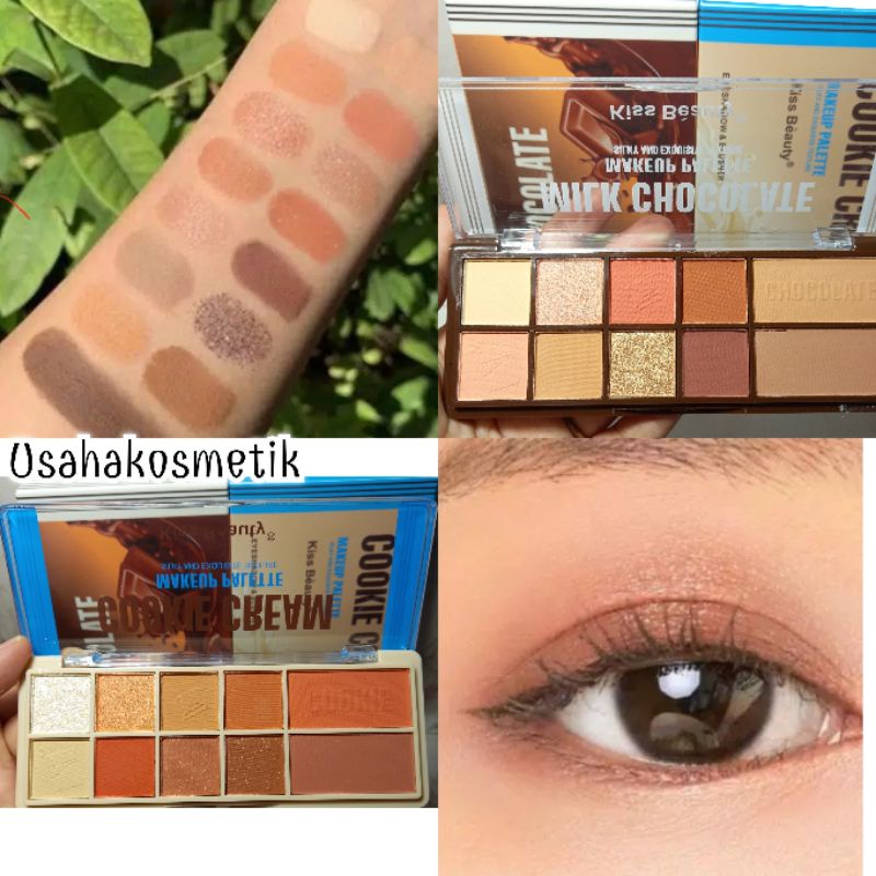 Eyeshadow Dan Blush on kiss beauty makeup pallete Cookie Cream | Milk Chocolate No.87204-03A| 03B