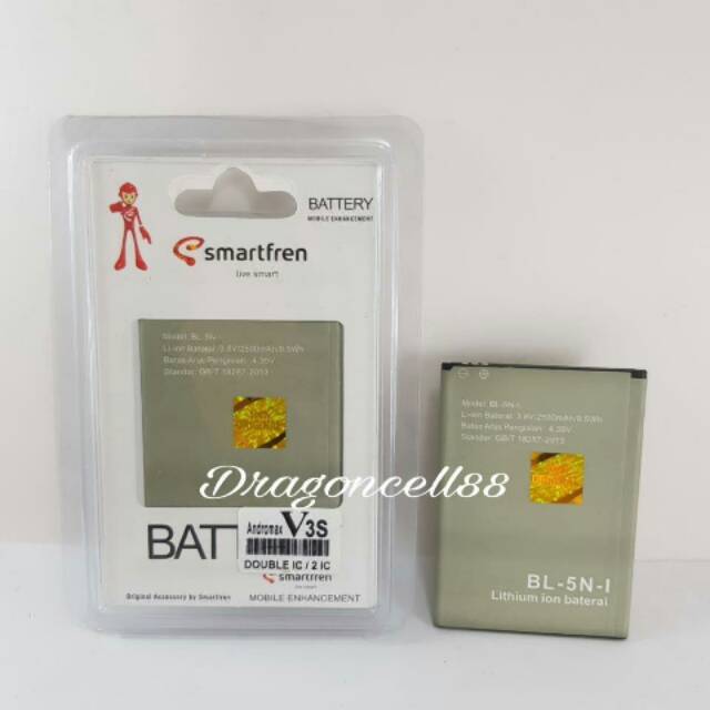 Baterai Smartfren Andromax V3S BL-5N-I Kualitas ORIGINAL 100%