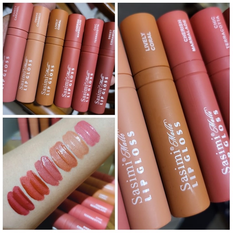 SASIMI LIP GLOSS  MATTE LIP CREAM SERI PINK KODE S919