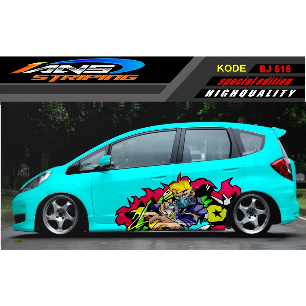 DECAL STICKER MOBIL JAZZ BRIO AVANZA SIGRA YARIS / STIKER VARIASI MOBIL / MODIF STICKER MOBIL 618