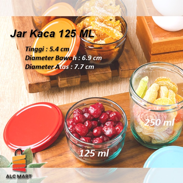 (WAJIB EXTRA PACKING) JAR 125ML / JAR KACA 125ML / TOPLES 125ML / TOPLES KACA 125ML / REGLASS 125ML