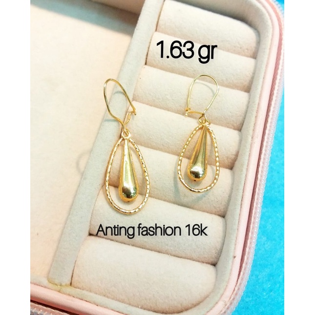 Anting kadar 700/16karat model tetes ringan besar