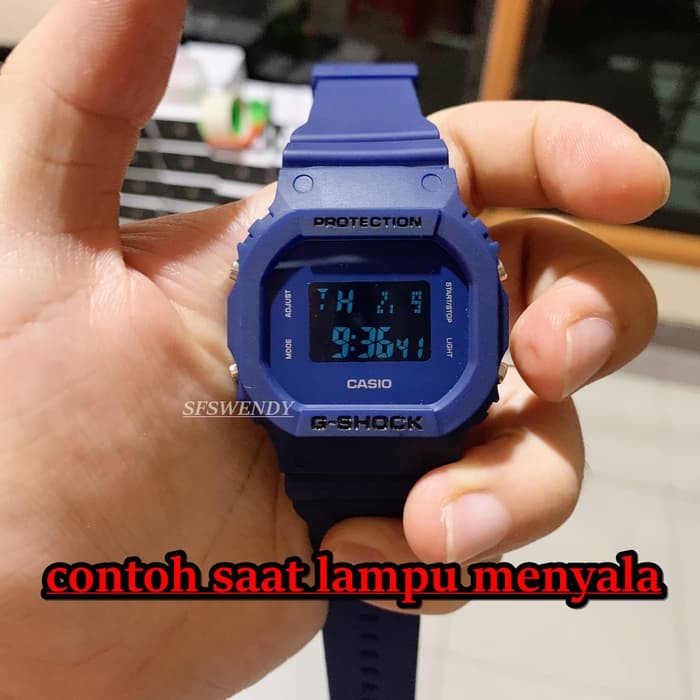 TERMURAH G Shock Digital DW 5600 Navy Biru dongker Jam tangan pria   anak anak Berkualitas