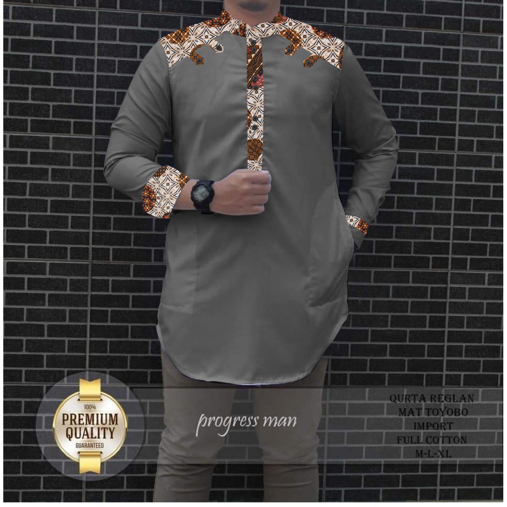 Mokokomo - Baju Koko Pria Inzah Panjang - Baju Muslim Pria - Atasan Pria - Kemeja Koko t27