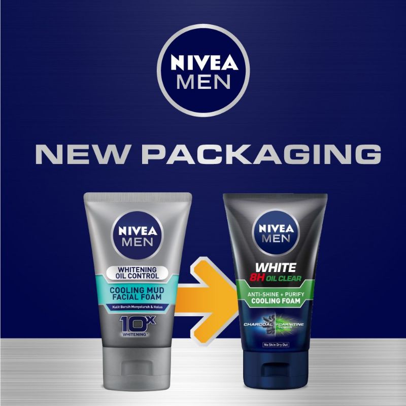 NIVEA MEN White Oil Clear Anti Shine + Purify Cooling Foam