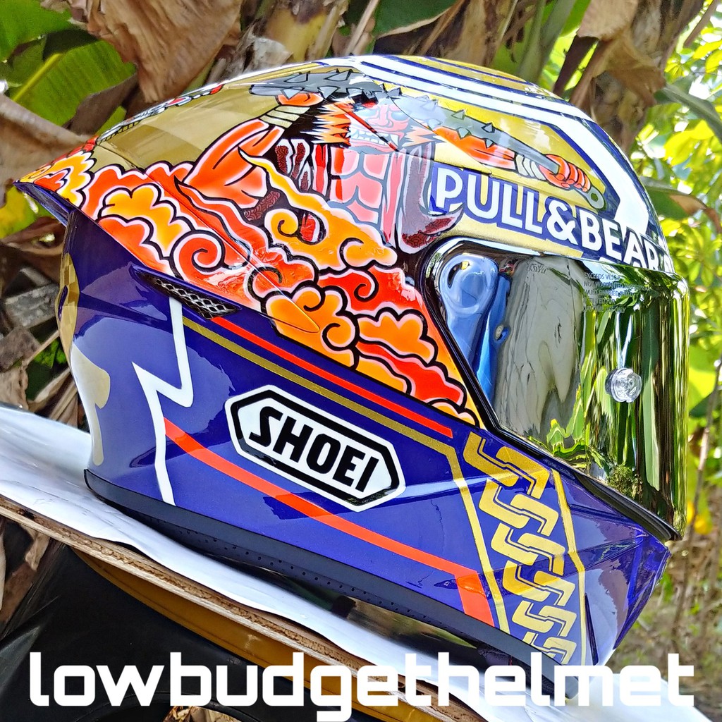 KYT TT Course Repaint X Spirit III Marc Marquez Motegi 3 TC-2 Full Paket Ganteng Not SHOEI Helmet