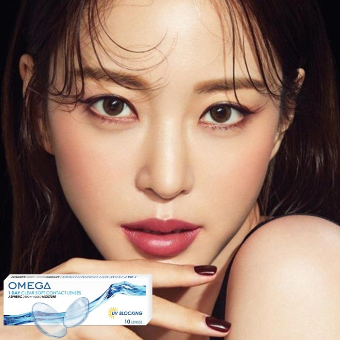 Softlens Omega 1 DAY Clear Soft Contact Lenses Daily MINUS (-0.50 S/d -10.00) Lensa KontaK /BS