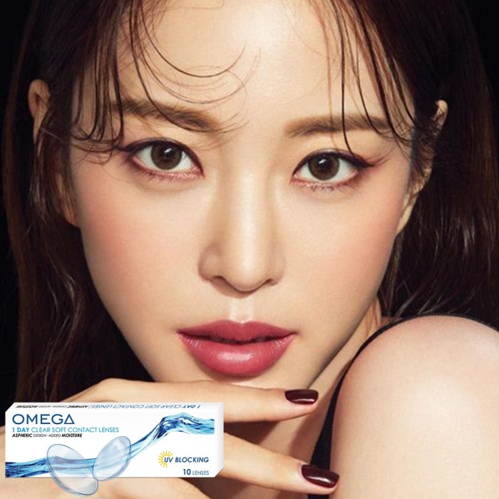 Softlens Omega 1 DAY Clear Soft Contact Lenses Daily MINUS (-0.50 S/d -10.00) Softlens Daily Sekali Pakai Buang / BB