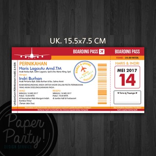 Undangan Pernikahan Wedding Invitation Boarding Pass