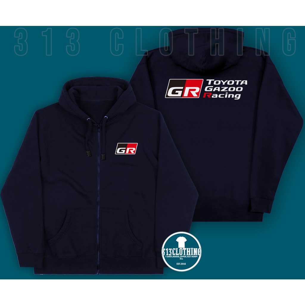 Jaket Hoodie Zipper Toyota Gazoo Racing Hoodie Toyota GR Jaket Hoodie Pria