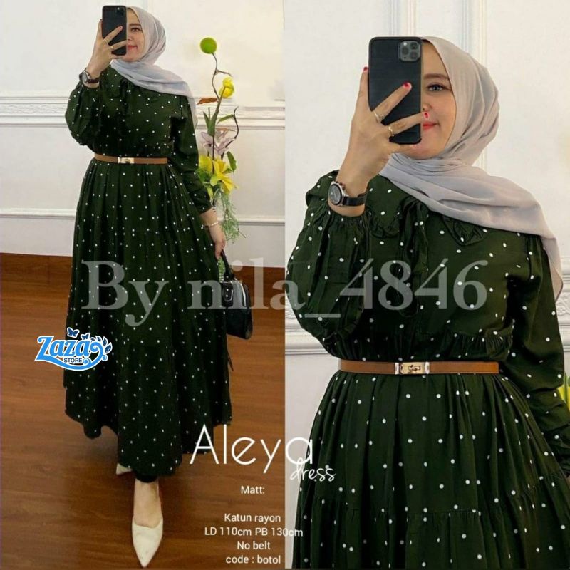 dress midi polkadot