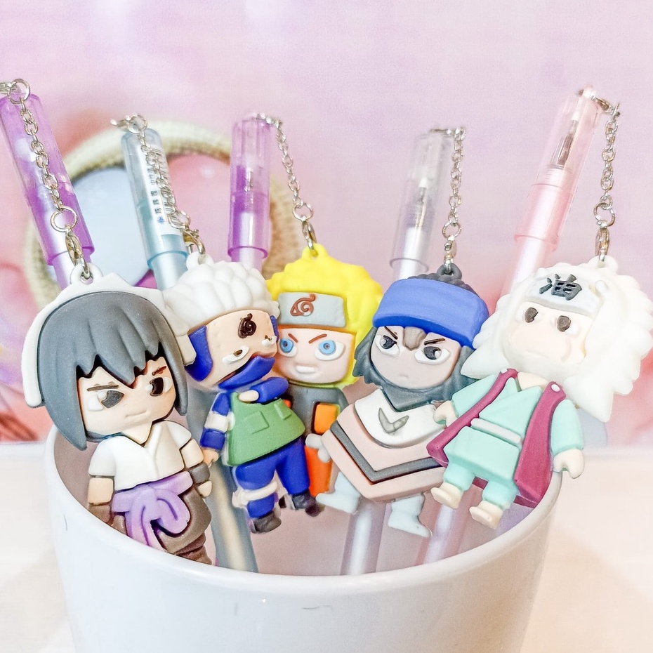 

Gel Pen Pulpen Bolpoin Boxy Anime Naruto Sasuke Kakashi Jiraya
