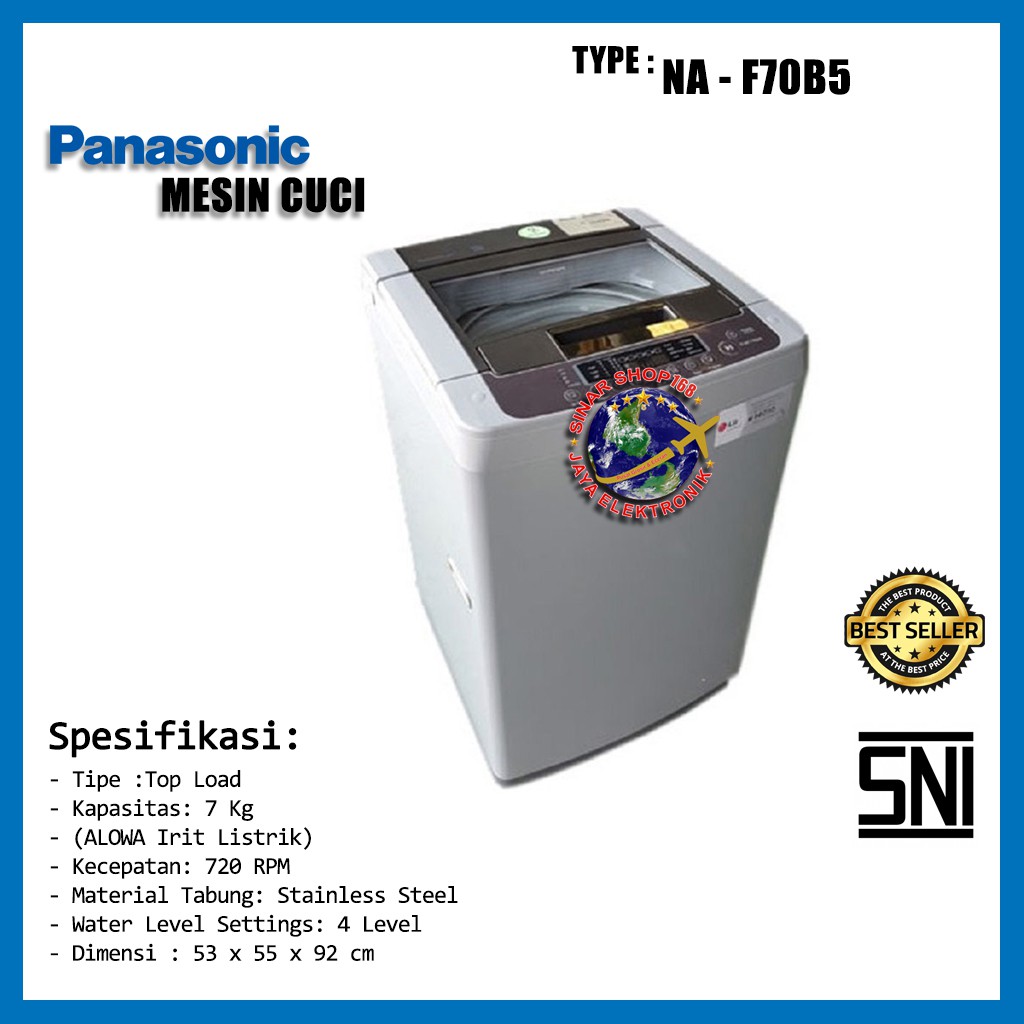 Jual Mesin Cuci Panasonic NA - F70B5 Khusus AREA BOGOR | Shopee Indonesia