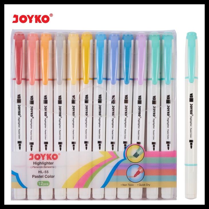 

HIGHLIGHTER PENANDA JOYKO HL-55 1 SET 12 PCS 12 WARNA KODE 414