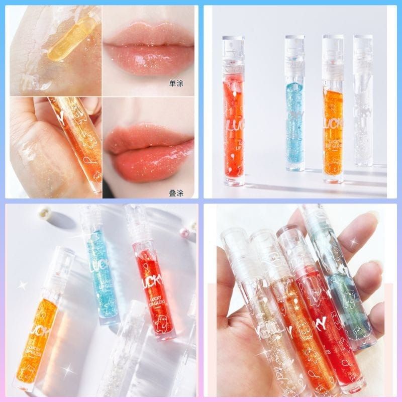Bundara.id Ko-191 Lip gloss lucky star diamond crystal bosuya