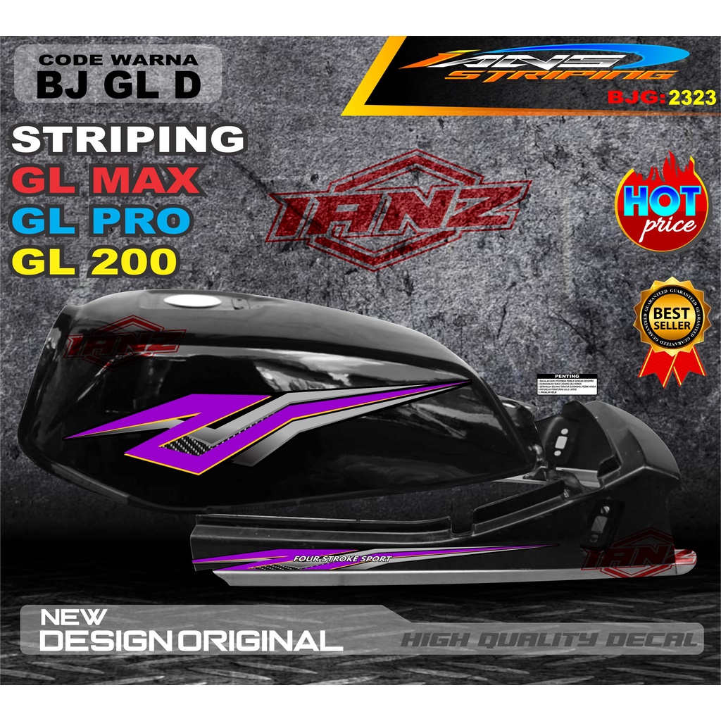 TERMURAH STRIPING GL MAX GL PRO TERBARU / VARIASI STIKER GL TERMURAH / COSTUM STRIPING GL MAX / STIKER MOTOR