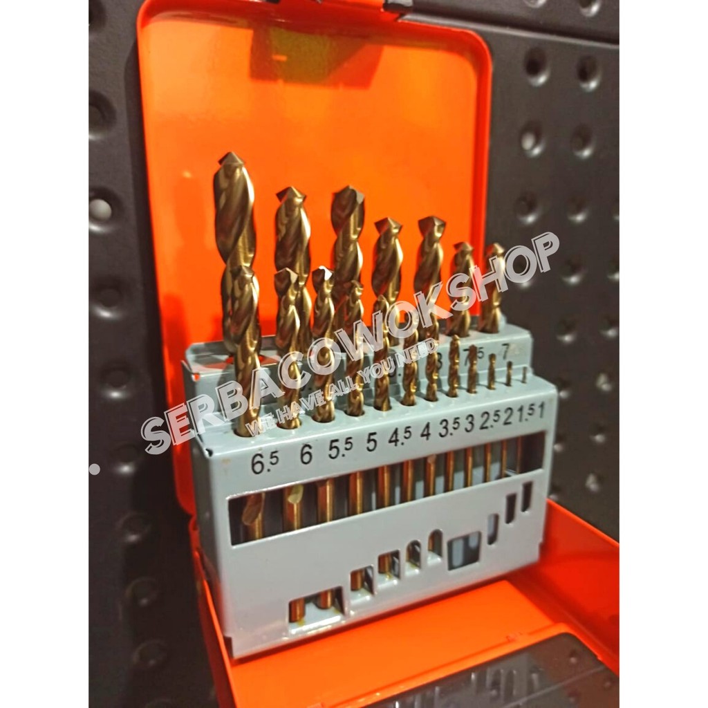 Blackfoot Mata Bor Set Besi 19 Pcs 1 - 10 mm HSS Super Drill Bit Set Termurah Berkualitas