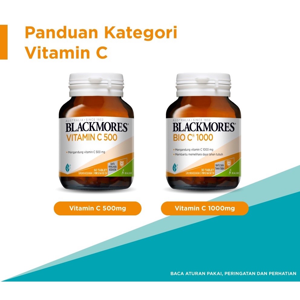 Blackmores Bio C 1000mg 1 Tablet Per Hari Tinggi Vitamin C Isi 30-90 Tablet Membantu Jaga Daya Tahan Tubuh