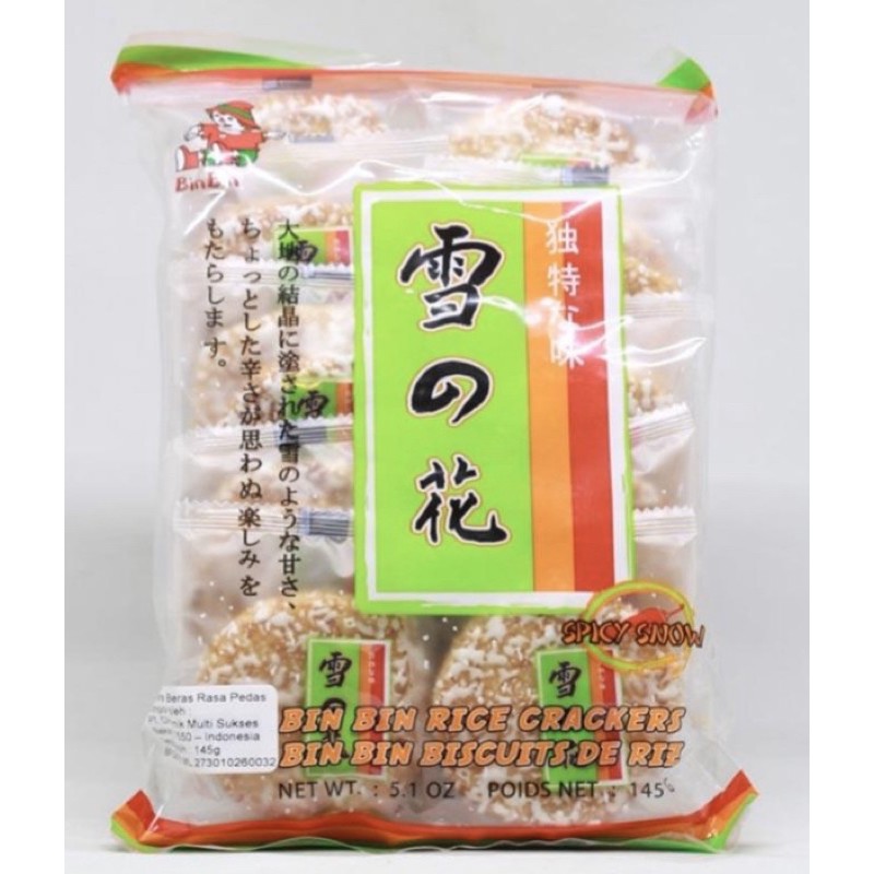 

Bin bin rice crackers spicy snow 125 gr