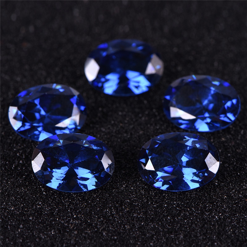 10x14mm Perhiasan Batu Permata Zircon Oval Handmade