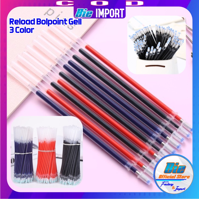 Isi Ulang Bolpoint Gell 3 Warna Impor Best Seller